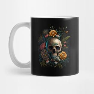 Skull and Flowers #4 Mug